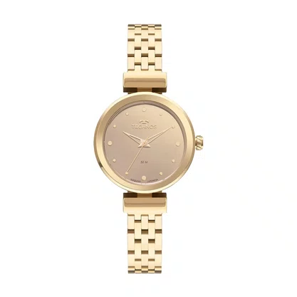 Relógio Technos Feminino Visor e Pulseira Dourados