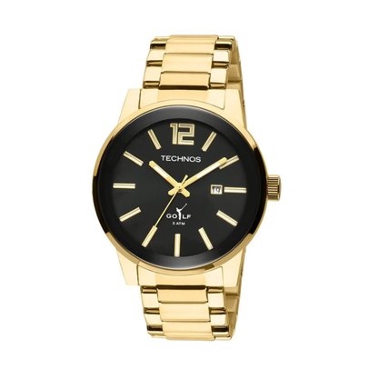Relógio Technos Golf Masculino Dourado Calendário