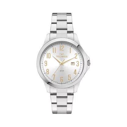 Relógio Technos Masculino Aço com Calendário
