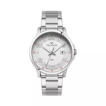 Relógio Technos Masculino Aço com Calendário