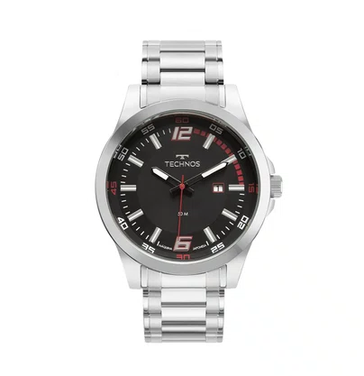 Relógio Technos Masculino Aço com Calendário