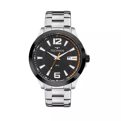 Relógio Technos Masculino Aço com Calendário