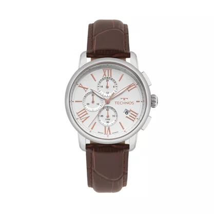 Relógio Technos Masculino Prata com Calendário