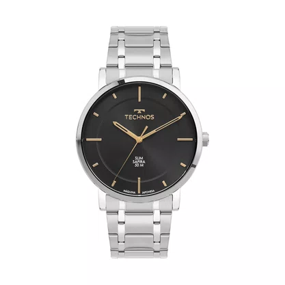 Relógio Technos Masculino Slim Vidro em Safira