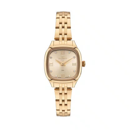 Relógio Technos Mini Feminino Dourado com Pedras