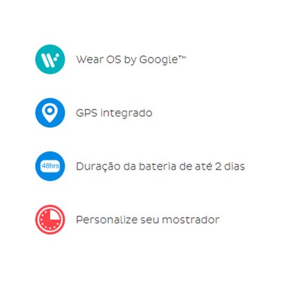 Relógio Ticwatch E2 Smartwatch Mobvoi Preto