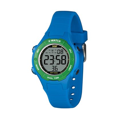 Relógio X-watch Infantil Digital Azul e Verde