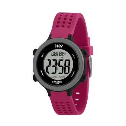 Relógio X-watch Infantil Digital Preto e Pink