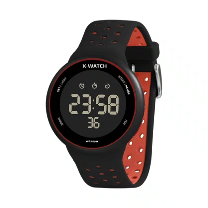 Relógio X-watch Sport Masculino Preto e Vermelho