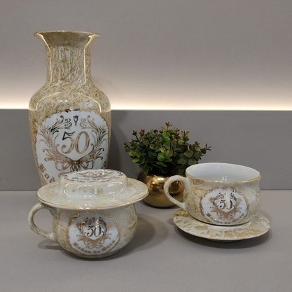 Vaso Diceart Contemporany Bodas de Ouro
