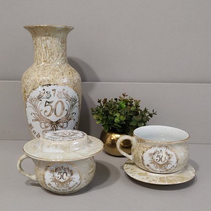 Vaso Diceart Contemporany Bodas de Ouro