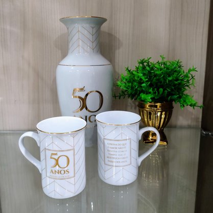 Vaso Diceart Xangai Bodas de Ouro
