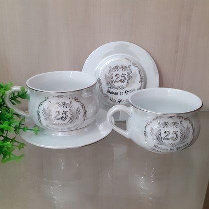 Xícara da Vovó Diceart Bodas de Prata