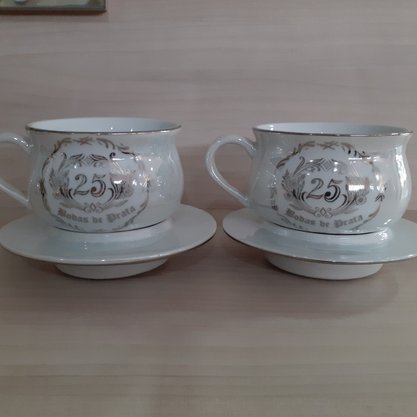 Xícara da Vovó Diceart Bodas de Prata