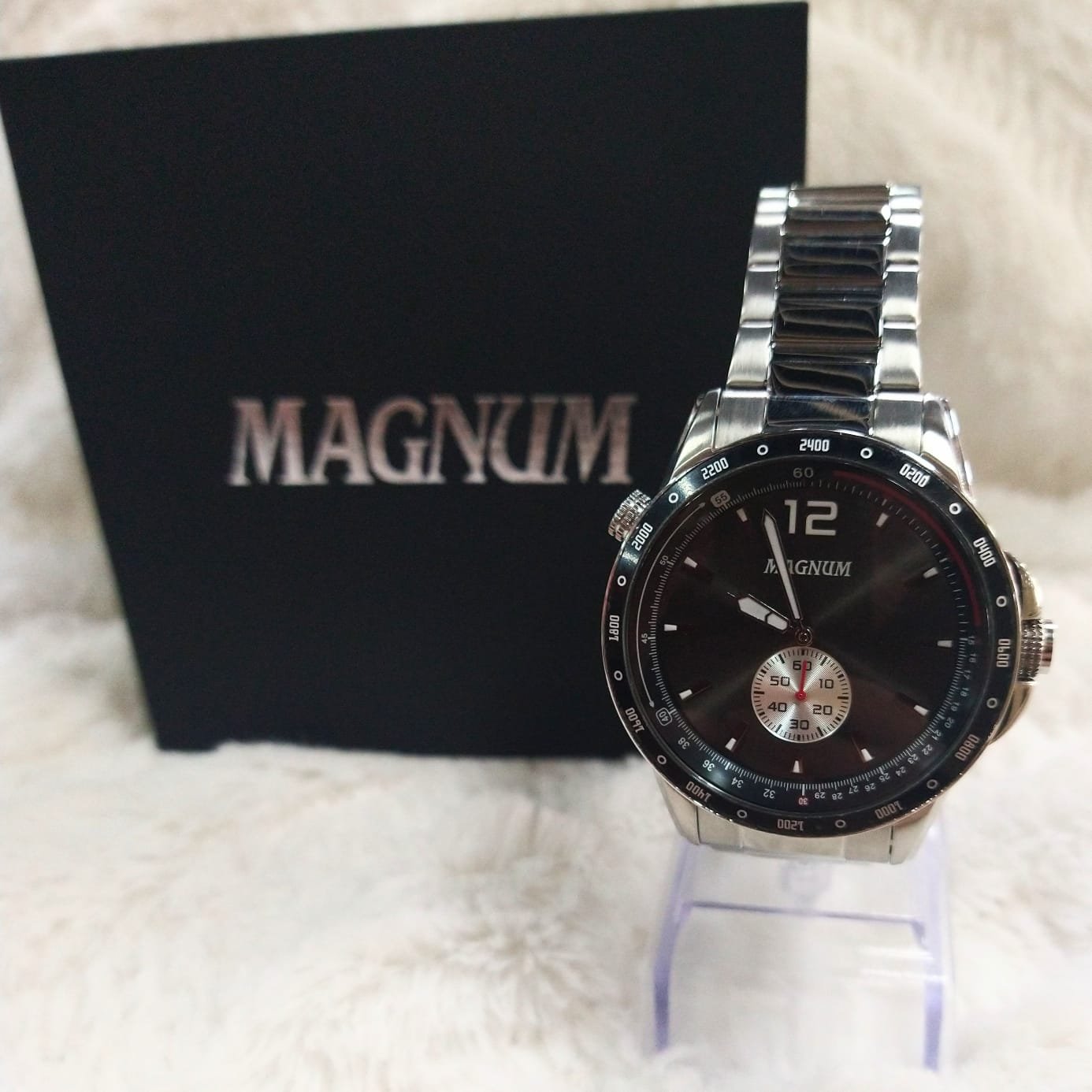 Relógio Magnum Masculino Chronograph Pulseira De Aço