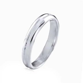 Aliança Prata Anatômica 4mm