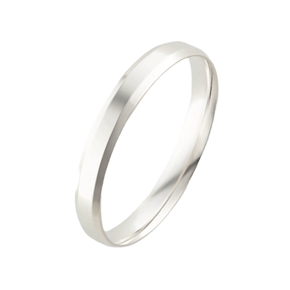Aliança Prata Chanfrada Anatômica 3mm