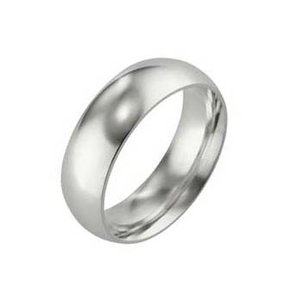 Aliança Prata Lisa Anatômica 7mm