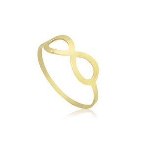Anel Ouro 416 Infinito Chapa