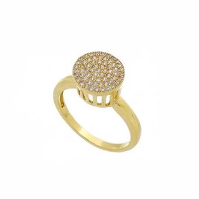 Anel Semi Jóia Dourado Chuveiro