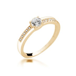 Anel Semi Jóia Dourado Solitário