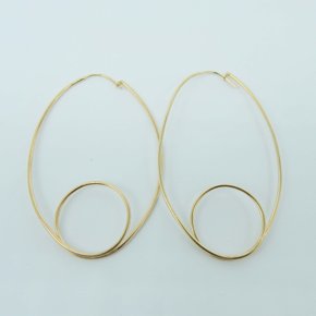 Argola Oval Lisa Semi Jóia