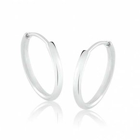Argola Prata 925 Unissex Lisa 19mm