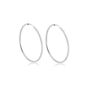 Argola Prata 925 Lisa Fio Redondo 4,5cm