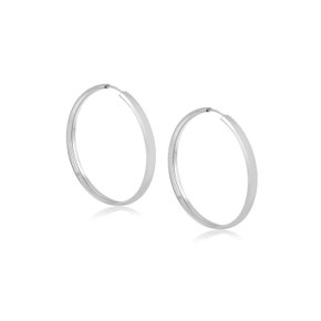 Argola Prata Lisa 25mm