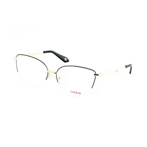 Armação para Óculos Carmim Feminina Dourada e Preta