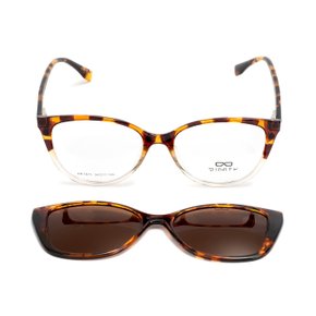 Armação para Óculos Difaty Marrom Clipon Polarizado