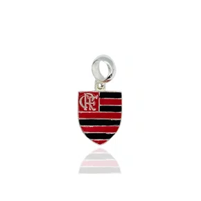 Berloque Prata Bandeira do Flamengo