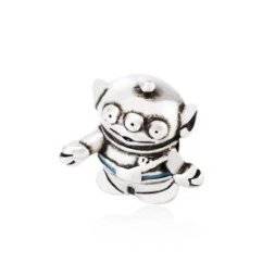 Berloque Prata Envelhecida Alienígena