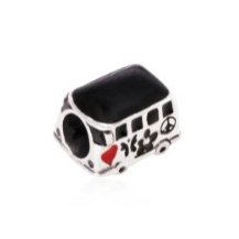 Berloque Prata Envelhecida Kombi