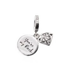 Berloque Prata Medalha Você É Minha Rocha