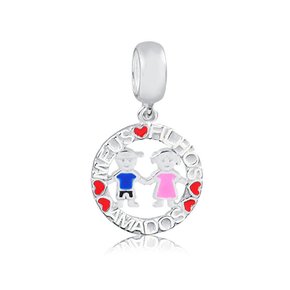 Berloque Prata Meus Filhos Amados