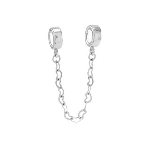 Berloque Prata Trava de Segurança Corrente Coração