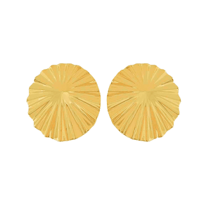 Brinco Semi Jóia Dourado Chapa Redondo