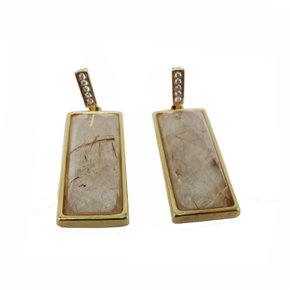 Brinco Semi Jóia Pedra Nude