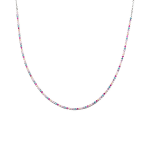 Colar Prata 925 Riviera com Pedras Coloridas