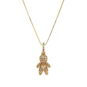 Colar Semi Jóia Dourada Menino em Zircônias