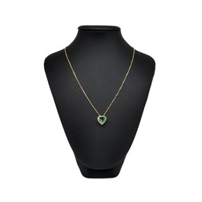 Colar Semi Jóia Dourado Coração Colorido