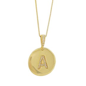 Colar Semi Jóia Dourado Inicial do Nome
