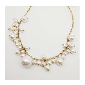 Colar Semi Jóia Dourado Pérolas