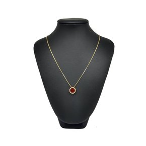 Colar Semi Jóia Dourado Pingente Pedra Colorida