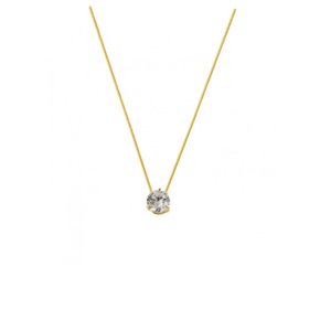 Colar Semi Jóia Dourado Ponto de Luz 6mm