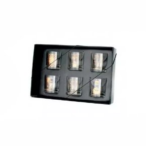 Conjunto Elegance 6 Copos Whisky Dourado