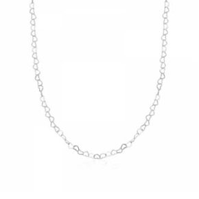 Corrente Prata Coração 50cm