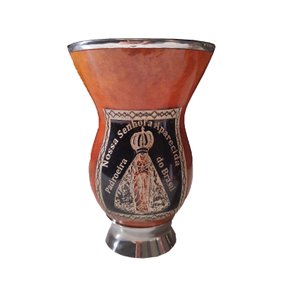 Cuia para Chimarrão em Inox N Senhora Aparecida