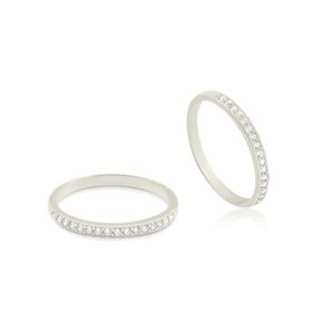 Par de Aparador de Aliança Prata 925